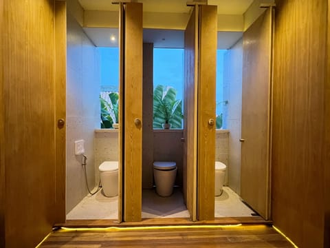 Shower, towels, soap