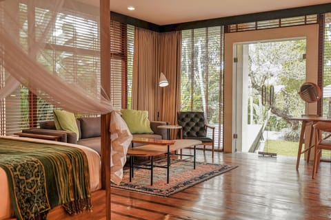 Premier Villa, 2 Bedrooms, Private Pool, Valley View | Living area | 43-inch TV with satellite channels, Netflix, DVD player