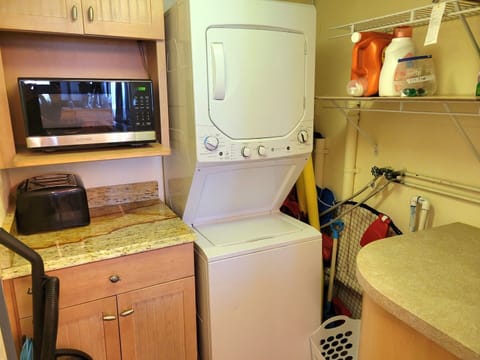 Washer and Dryer in Unit with Microwave