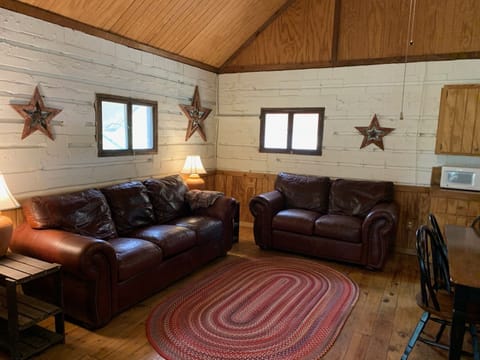 Comfy living area to relax after a day in the outdoors.