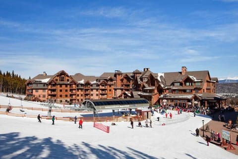 rear of resort literally on slope with super lift right outside the resort