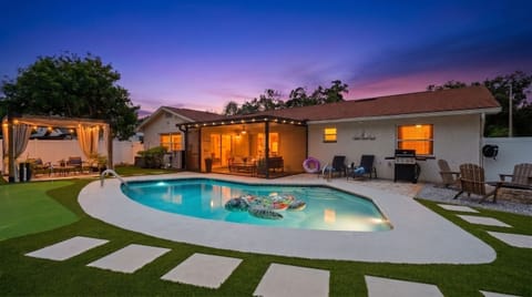 Beautiful outdoor oasis with heated pool