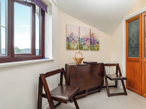 The Stable Loft kitchen views over fells | The Stable Loft - The Stables Apartments, Bowness on Windermere