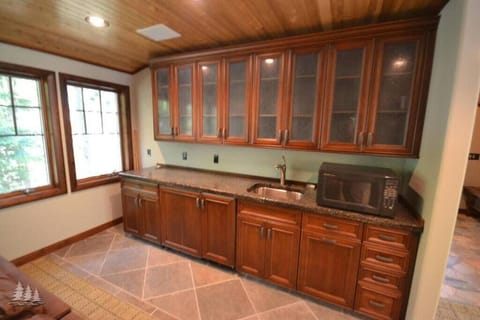 Guest House kitchen area with mini fridge