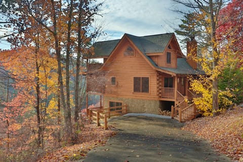 Exterior shot of Above the Falls...Very Private at the End of the Road