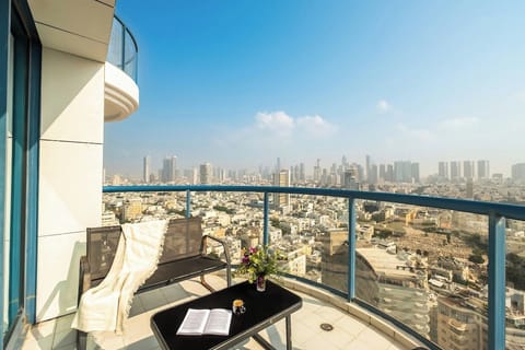 A private balcony with breathtaking views of the iconic White City.