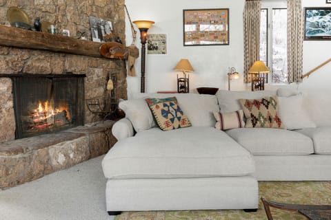 Wood-burning fireplace