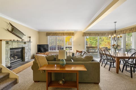 Living Room and Dining Area with Access to the Deck