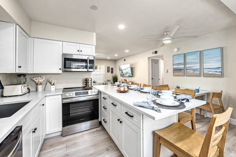 Spacious counters, tile backsplash, and all the essentials—this kitchen is ready for anything from pancakes to pasta night.
