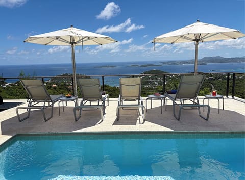 Palm Villa - when you see these views and are relaxing in these lounge chairs, you will be in heaven