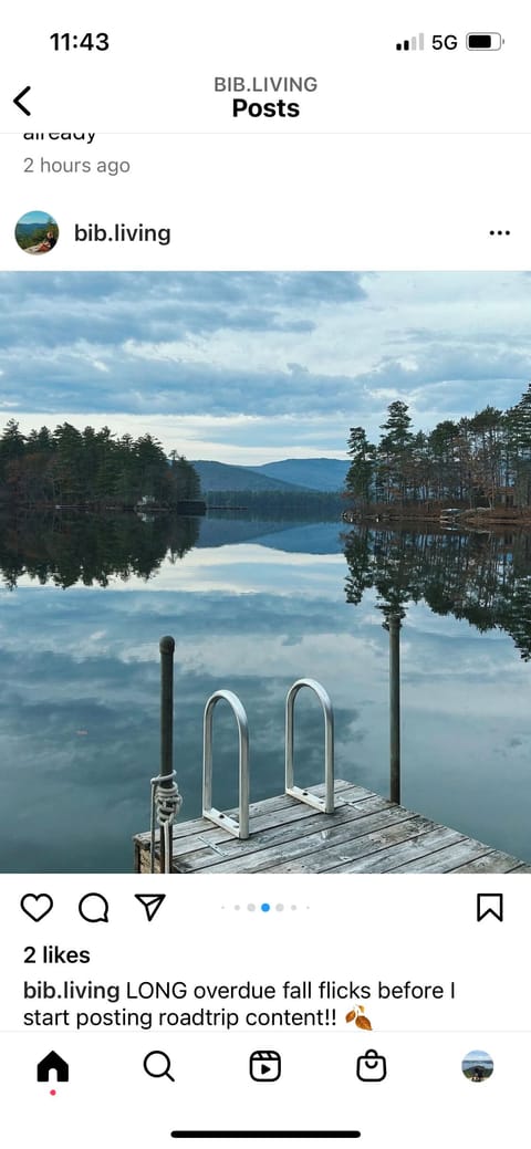 View from the end of the 70' long dock. It has two 20x15 platforms for sunning