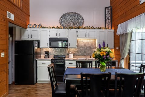 Beautifully decorated kitchen and living room
