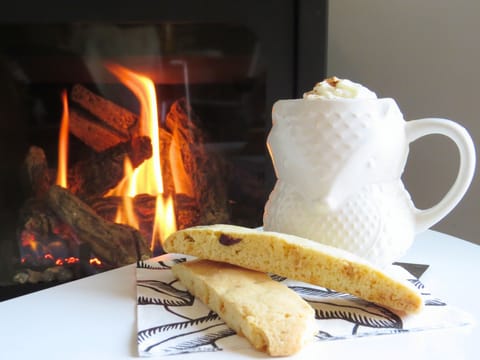 Keep cozy by the fireplace on a cold day!
