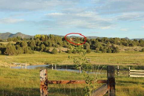 The Ranch Hands Bunkhouse is perched on a ridge overlooking the 280 acre ranch.