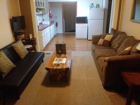 Living room with Roku TV.