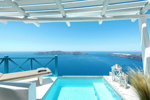 Honeymoon Suite (Outdoor Hot Tub, Caldera View) | Terrace/patio