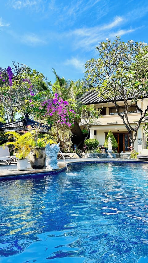 Outdoor pool, open 8:00 AM to 8:00 PM, sun loungers