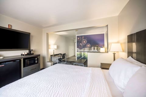 Studio Suite, 1 King Bed, Non Smoking | Pillowtop beds, desk, blackout drapes, iron/ironing board