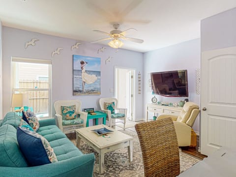 Living Area with Queen Sleeper Sofa