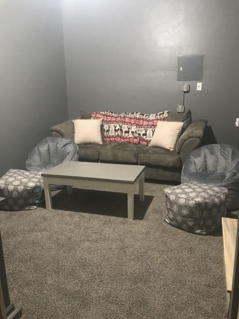 Media room with sleeper sofa and plenty of space to spread out!