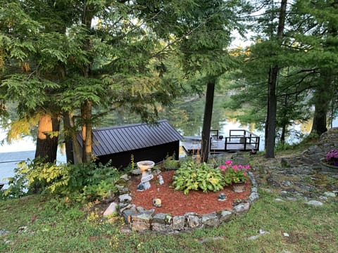 Peaceful Waterfront View from the Side Yard.