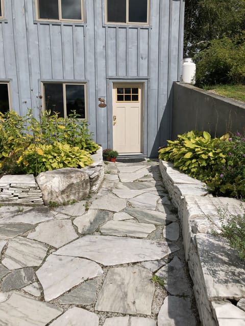 Entrance to house from the marble patio
