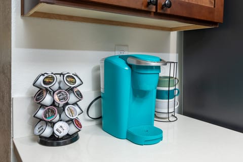 Complementary coffee for guests.