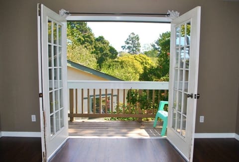 French doors out the master bedroom