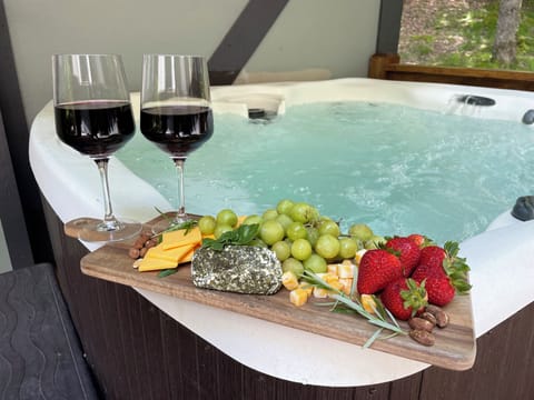 After a day a the slopes relax in our 6 person hot tub.