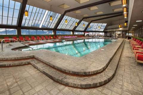 Indoor pool, open 6:00 AM to 10:00 PM, sun loungers