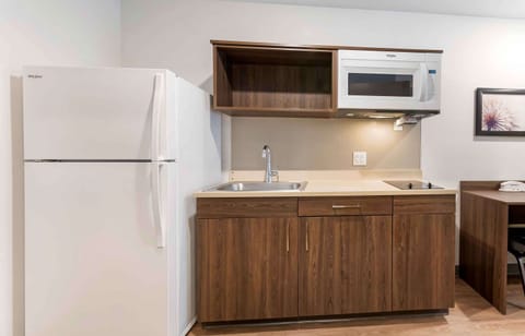 Standard Studio, 1 Queen Bed, Non Smoking, Refrigerator & Microwave | Private kitchenette | Full-size fridge, microwave, stovetop, freezer