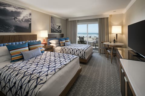 Superior Room, 2 Queen Beds, Oceanfront | Desk, blackout drapes, iron/ironing board, free WiFi