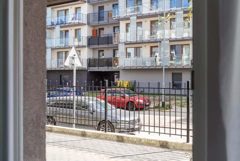 Surrounding area visible from the window in the one bedroom apartment.