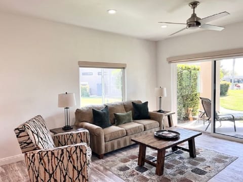 The living area is very spacious and comfy.