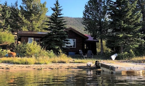  A vew from the crystal clear waters of Trail Lake.