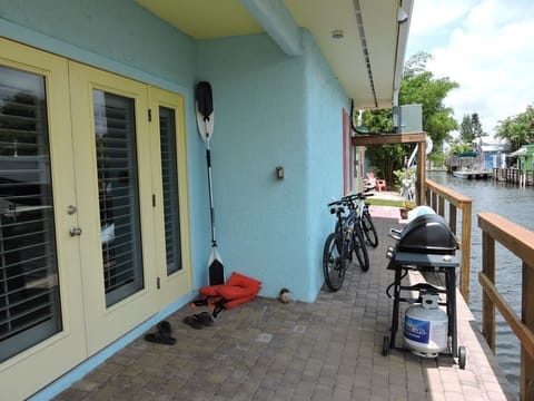 Waterfront view and back deck, ready for grilling out or hitting the water!