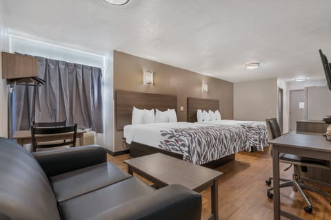 Superior Room, 2 King Beds, Non-Smoking, Kitchen | In-room safe, desk, laptop workspace, iron/ironing board