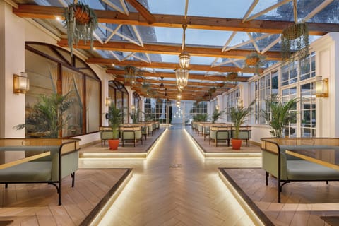 Outdoor banquet area