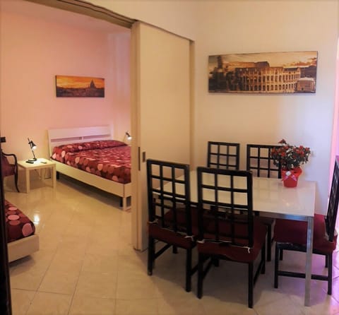 entrance/dining room with triple bedroom view