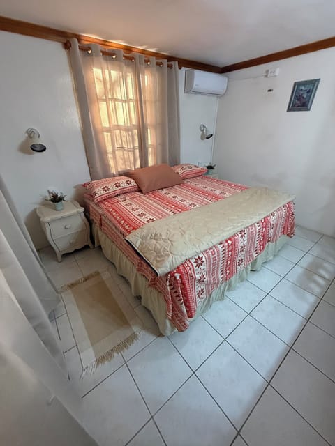 The bedrooms offer flexible sleeping arrangements. 
1 bedroom set as a king bed