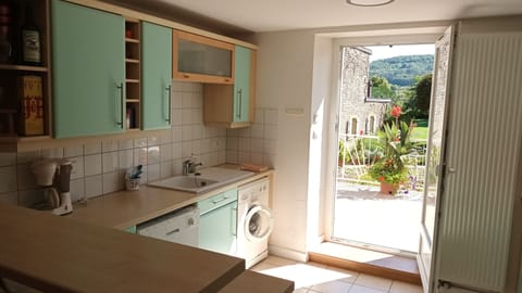 Family Apartment | Private kitchen | Fridge, microwave, highchair