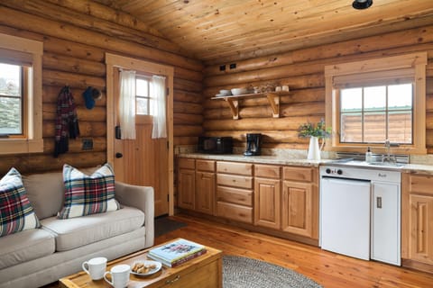 Efficiency kitchen and living area