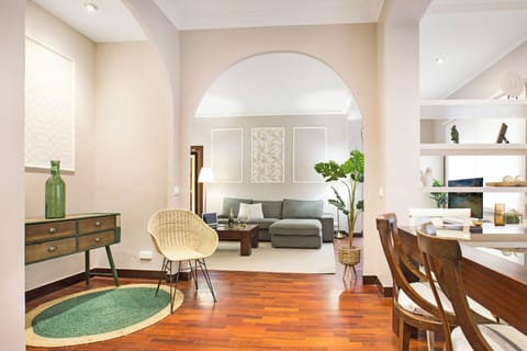 Apartment (3 Bedrooms) | Living area | 65-inch TV with cable channels