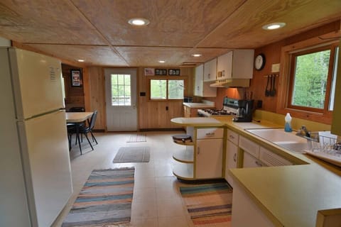 Kitchen and Dining area opens up to the large deck.