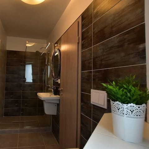 Deluxe Double Room (Burgundy) | Bathroom | Free toiletries, hair dryer, towels, soap