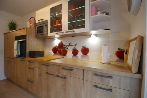 Apartment, 4 Bedrooms (Kaiserstube) | Private kitchen | Fridge, microwave, oven, stovetop