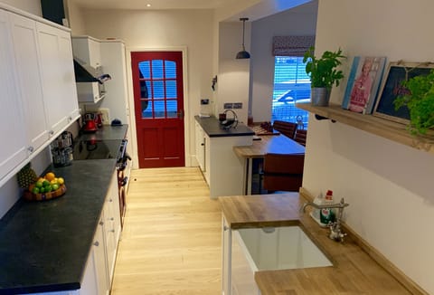 The kitchen is very well-stocked