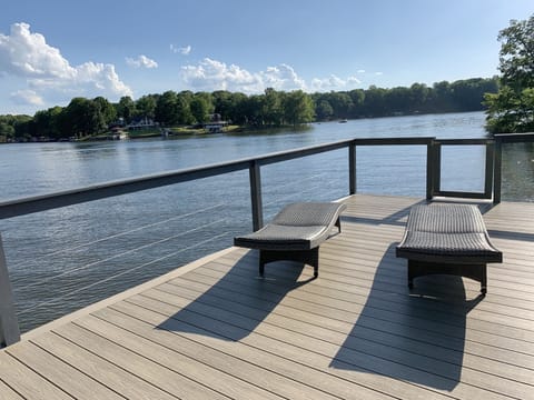 Comfortable loungers on Sundeck