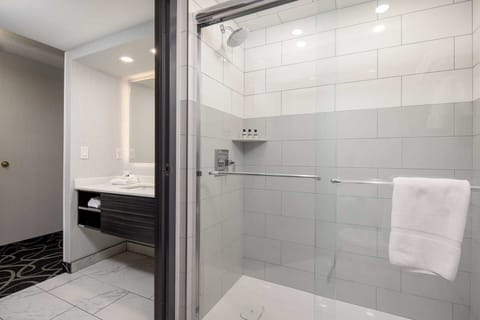 Deluxe Room | Bathroom | Shower, hydromassage showerhead, free toiletries, hair dryer