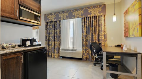 Suite, 2 Queen Beds | Desk, blackout drapes, iron/ironing board, free cribs/infant beds